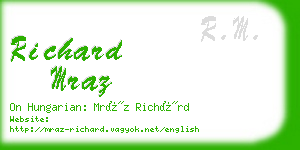 richard mraz business card